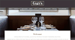 Desktop Screenshot of gigisrestaurant.co.uk